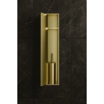 HotBath Hotbath &More PH060B inbouwnis / inbouw toiletborstelhouder 16x60x12,6cm - geborsteld messing PVD