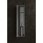 HotBath Hotbath &More PH060B inbouwnis / inbouw toiletborstelhouder 16x60x12,6cm - geborsteld gunmetal PVD