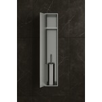 HotBath Hotbath &More PH060B inbouwnis / inbouw toiletborstelhouder 16x60x12,6cm - RVS 316