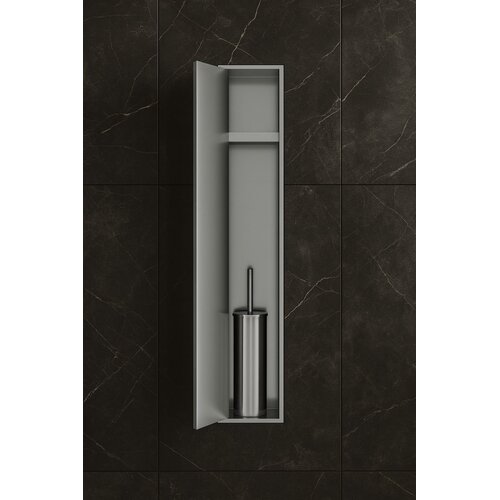 HotBath Hotbath &More PH060B inbouwnis / inbouw toiletborstelhouder 16x60x12,6cm - RVS 316