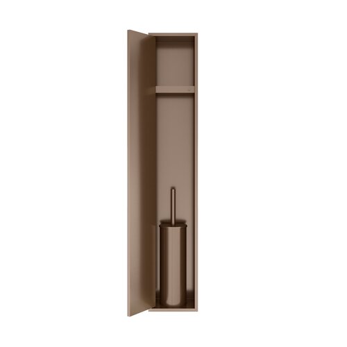 HotBath Hotbath &More PH060B inbouwnis / inbouw toiletborstelhouder 16x60x12,6cm - tuscan bronze