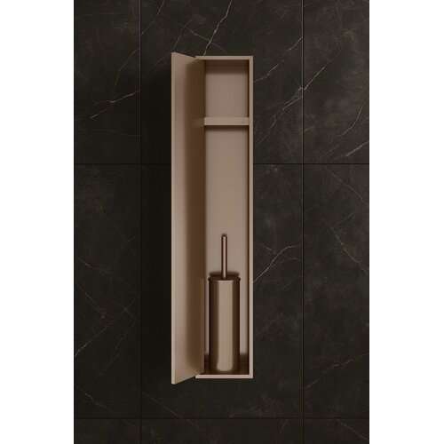 HotBath Hotbath &More PH060B inbouwnis / inbouw toiletborstelhouder 16x60x12,6cm - tuscan bronze