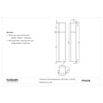 HotBath Hotbath &More PH060B inbouwnis / inbouw toiletborstelhouder 16x60x12,6cm - mat wit