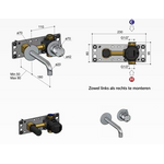 HotBath Cobber inbouw Wastafelkraan | Verouderd messing | 18cm HotBath HotBath Cobber inbouw Wastafelkraan | Verouderd messing | 18cm