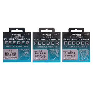 Fluorocarbon Super Spade Feeder Hooklengths