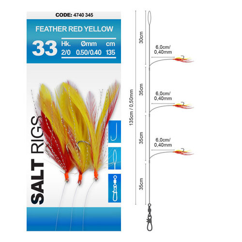 Spro Feather Red Yellow - Salt Rig 33