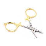 Musca Forceps With Scissor 4" Straight Jaws