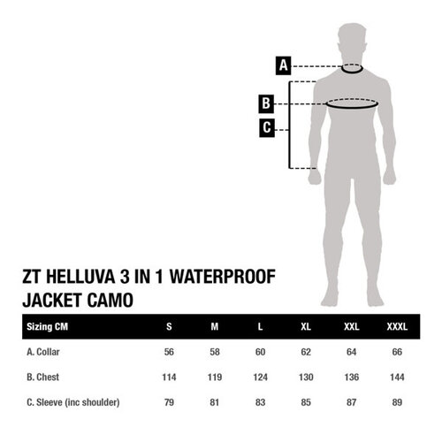 Nash ZT Helluva 3 in 1 Waterproof Jacket Camo