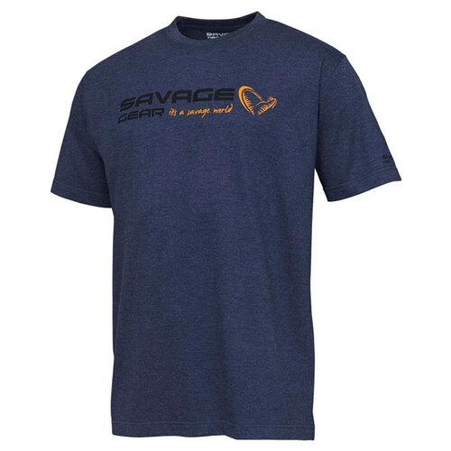 Savage Gear Signature Logo T-Shirt Blue Melange