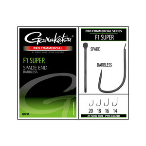Pro Commercial F1 Super Spade A1 Hooks - Barbless