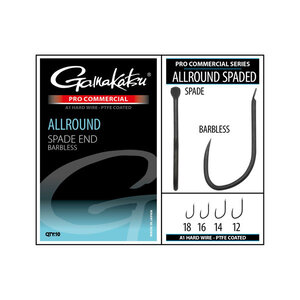 Pro Commercial Allround Spade A1 Hooks - Barbless