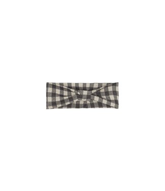 House of Jamie Bow Tie Headband  Charcoal Vichy by House of Jamie