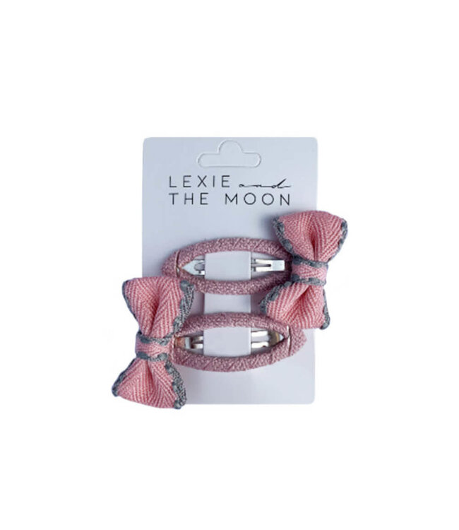 Bow Hair Clip Soft Pink by Little Indians