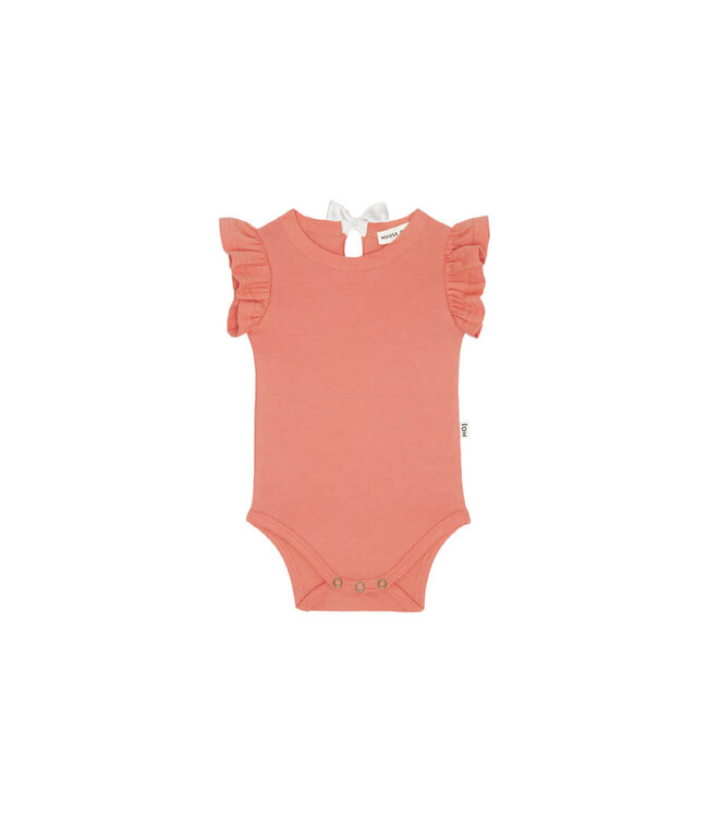 Ruffled Bodysuit Spicy Blush by House of Jamie