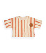 Stripes flame - cropped t-shirt wt embroidery  by CarlijnQ
