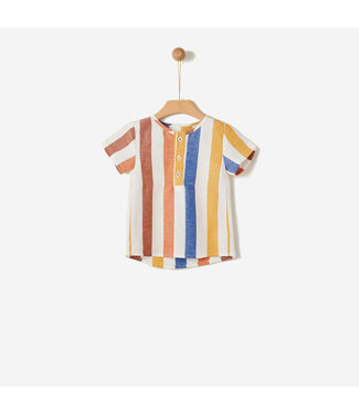Yell-oh! TUNIC IN LINEN COTTON BLEND STRIPED