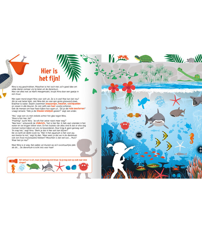 Zaklampboek - speuren in de dierentuin