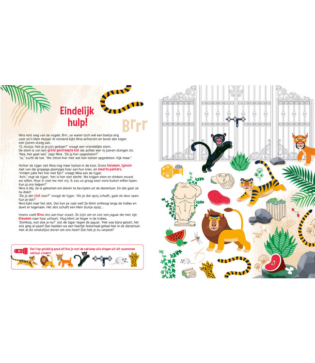 Zaklampboek - speuren in de dierentuin