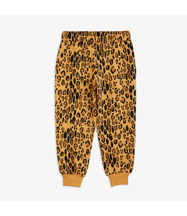 Basic leopard sweatpants Beige by Mini Rodini