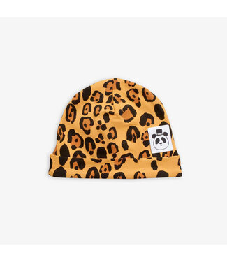 Mini Rodini Basic leopard baby beanie Beige by Mini Rodini