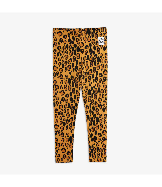 Basic leopard leggings Beige by Mini Rodini