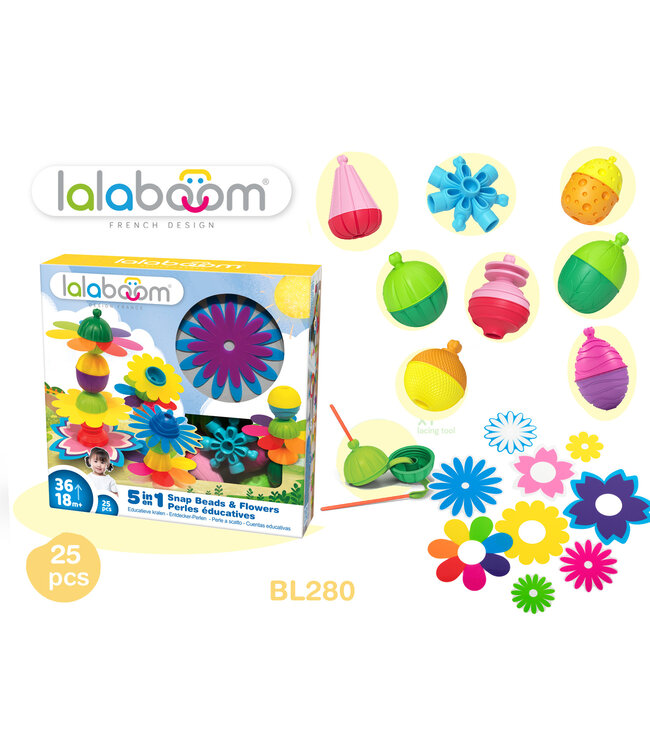 Lalaboom - Kralenset met Bloemen (25 st)