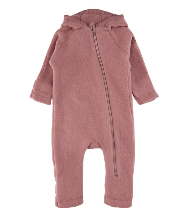 Wool Baby suit w ears Burlwood by Mikk-line