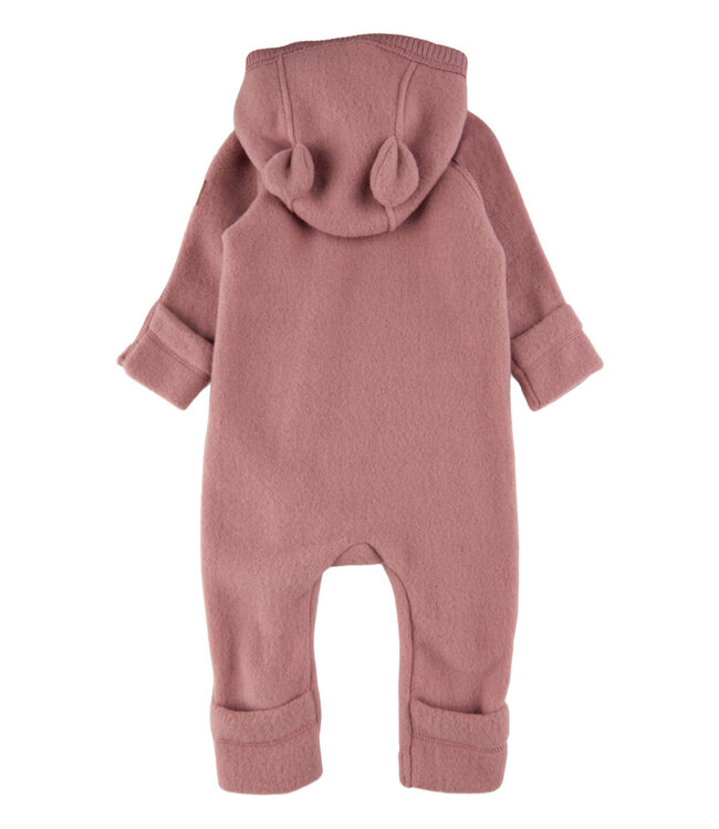Wool Baby suit w ears Burlwood by Mikk-line