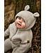 Wool Baby suit w ears Melange Offwhite by Mikk-line