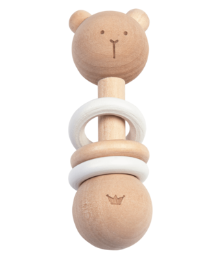 Bam Bam Eco friendly wooden bear rattle  by Bam Bam