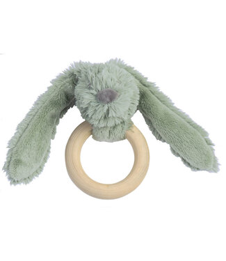 Happy Horse Green Rabbit Richie wooden teething ring  by Happy Horse