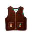 Bloodhound faux fur vest Brown by Mini Rodini