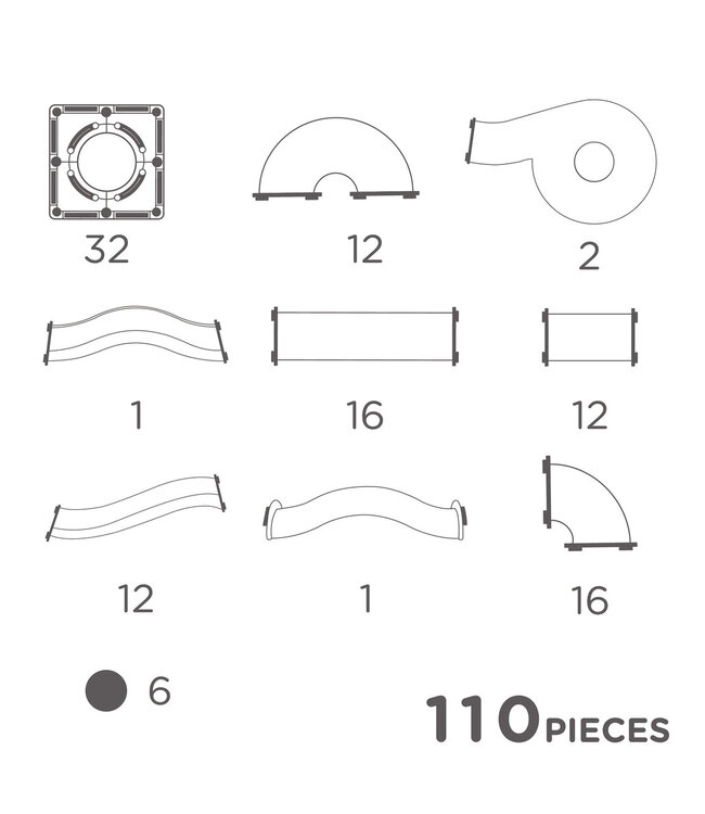 Ball Run Clever Pack Pastel 110 pieces by Cleverclixx