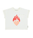 Piupiuchick t'shirt | ecru w/ heart print  by Piupiuchick