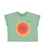 t'shirt | green w/ multicolor circle print  by Piupiuchick