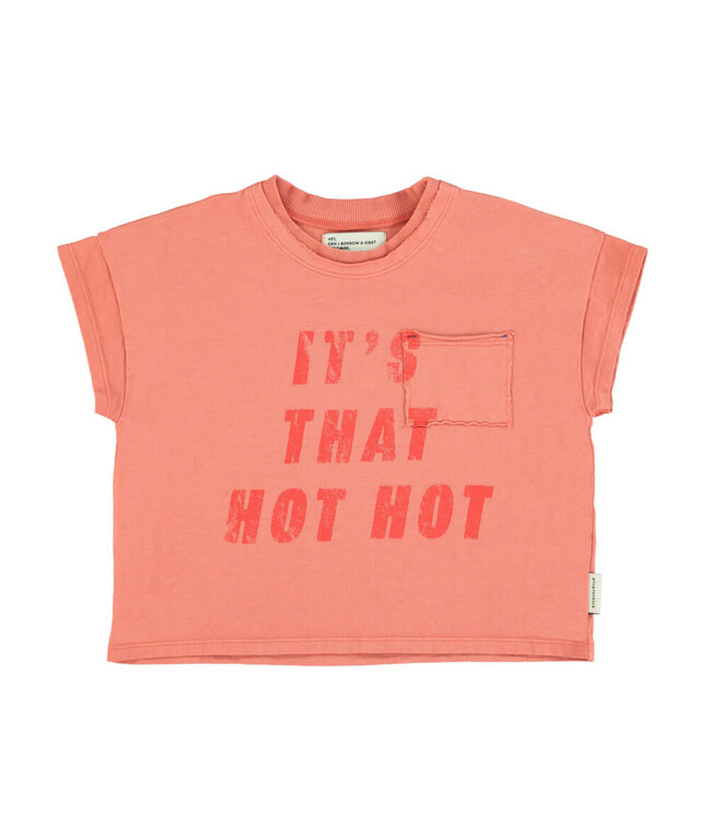 t'shirt | terracotta w/ "hot hot" print  by Piupiuchick