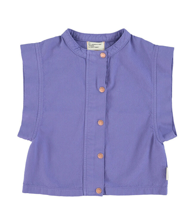 sleeveless waistcoat | purple w/ "hot hot" print  by Piupiuchick