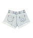 shorts w/ fringes | washed blue denim  by Piupiuchick