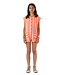 short sleeveless jumpsuit | orange & pink stripes  by Piupiuchick
