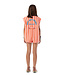 short sleeveless jumpsuit | orange & pink stripes  by Piupiuchick