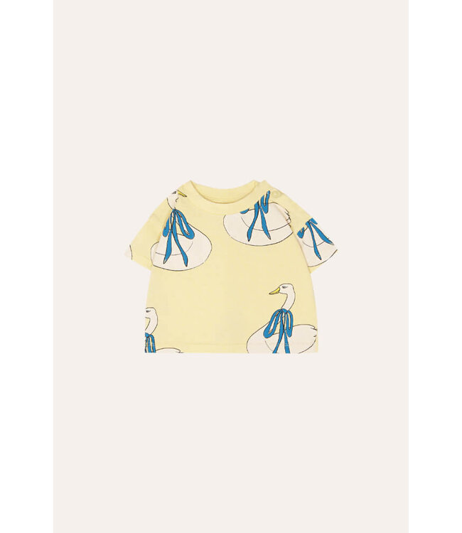 SWANS ALLOVER BABY TSHIRT  by The Campamento