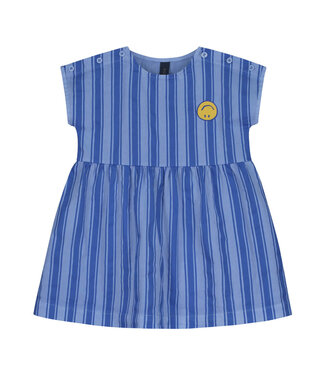 Bonmot Summer dress vertical stripe      Mid Blue by Bonmot