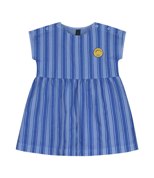 Summer dress vertical stripe      Mid Blue by Bonmot