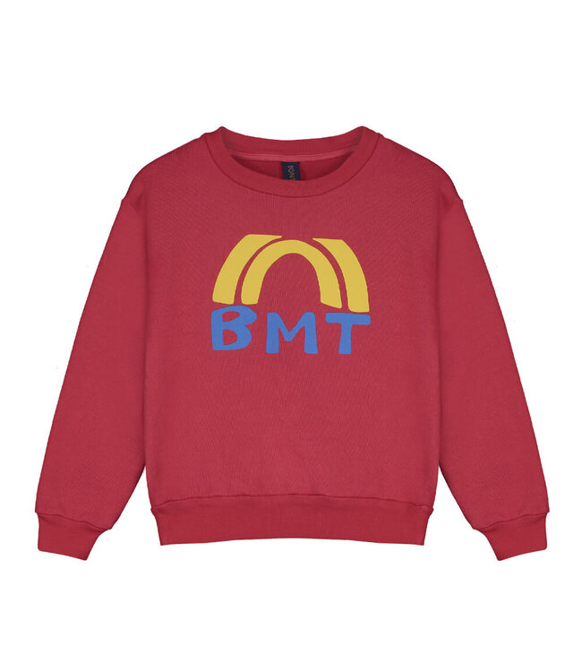 Sweatshirt bmt rainbow            Red by Bonmot