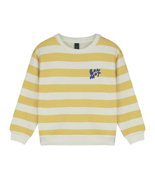 Sweatshirt wide stripes           Ivory by Bonmot