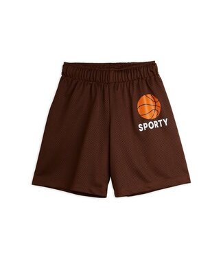 Mini Rodini Basket mesh sp shorts Brown by Mini Rodini