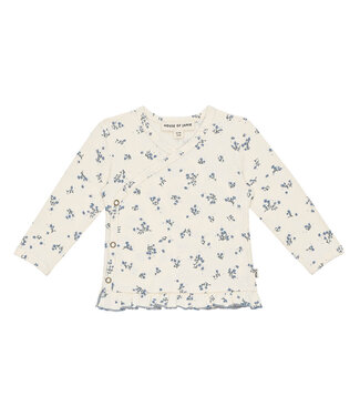 House of Jamie Wrap Tee Stone Blue Floral by House of Jamie