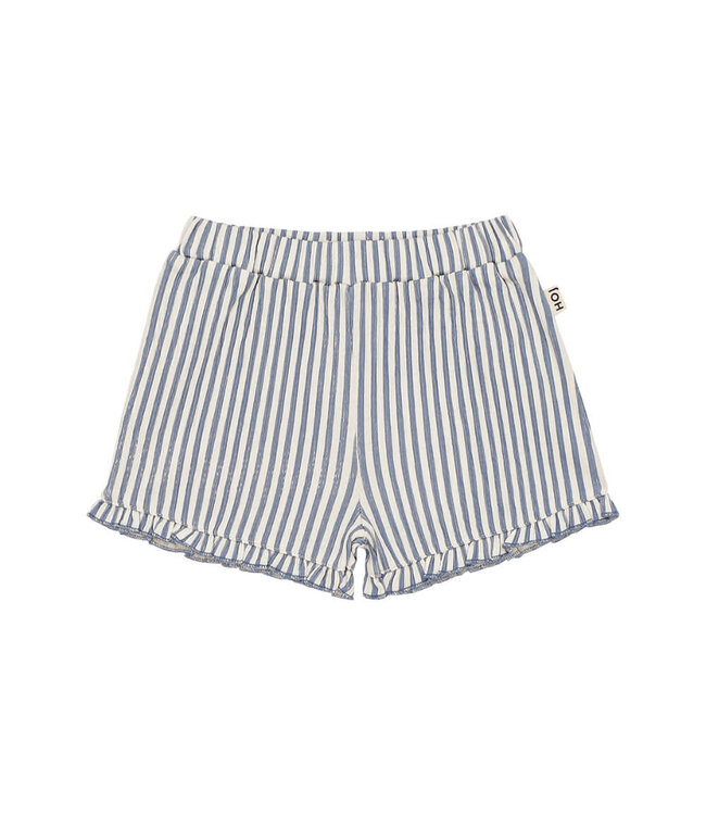 Baby Girls Shorts Cloud Blue Vertical Stripes by House of Jamie