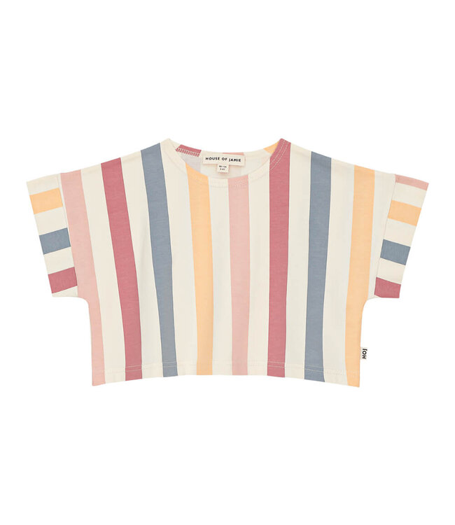 Relaxed Tee Rainbow Stripes by House of Jamie