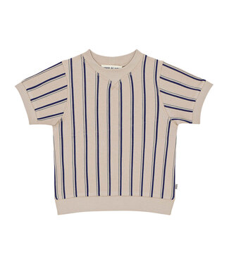 House of Jamie Ribbed Tee (SS) Milky Blue Vertical Stripes by House of Jamie